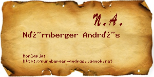 Nürnberger András névjegykártya
