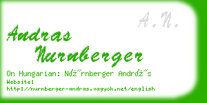 andras nurnberger business card